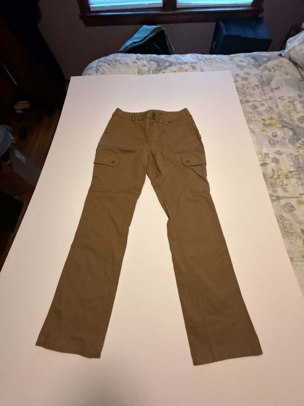 Duluth Trading Co. Curvesetter Cargo Pants Women's 12x33 Tan